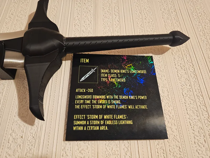 Solo Leveling Demon Sword Logo Plate