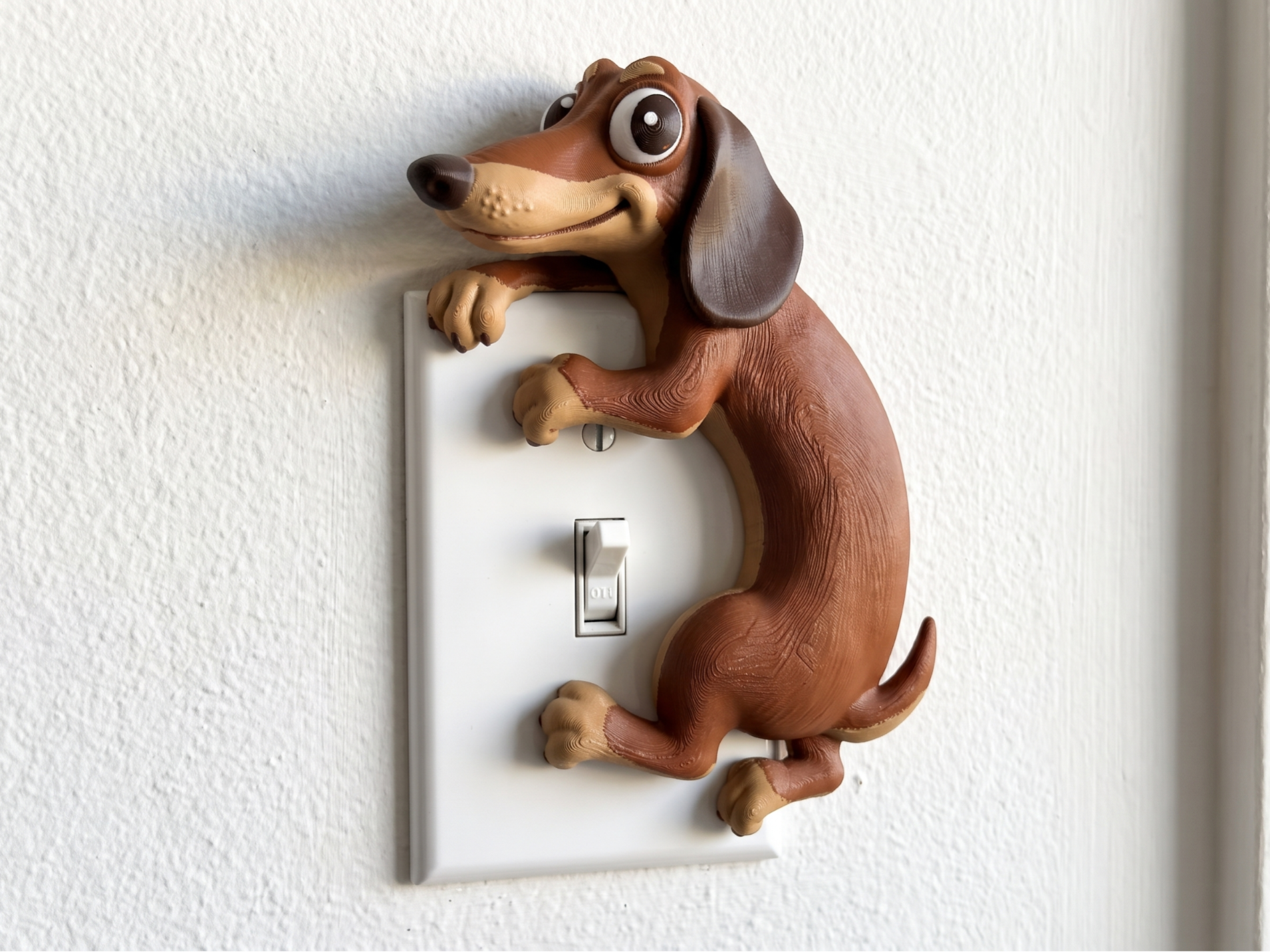 Cute Dachshund Light Switch Climber - 1