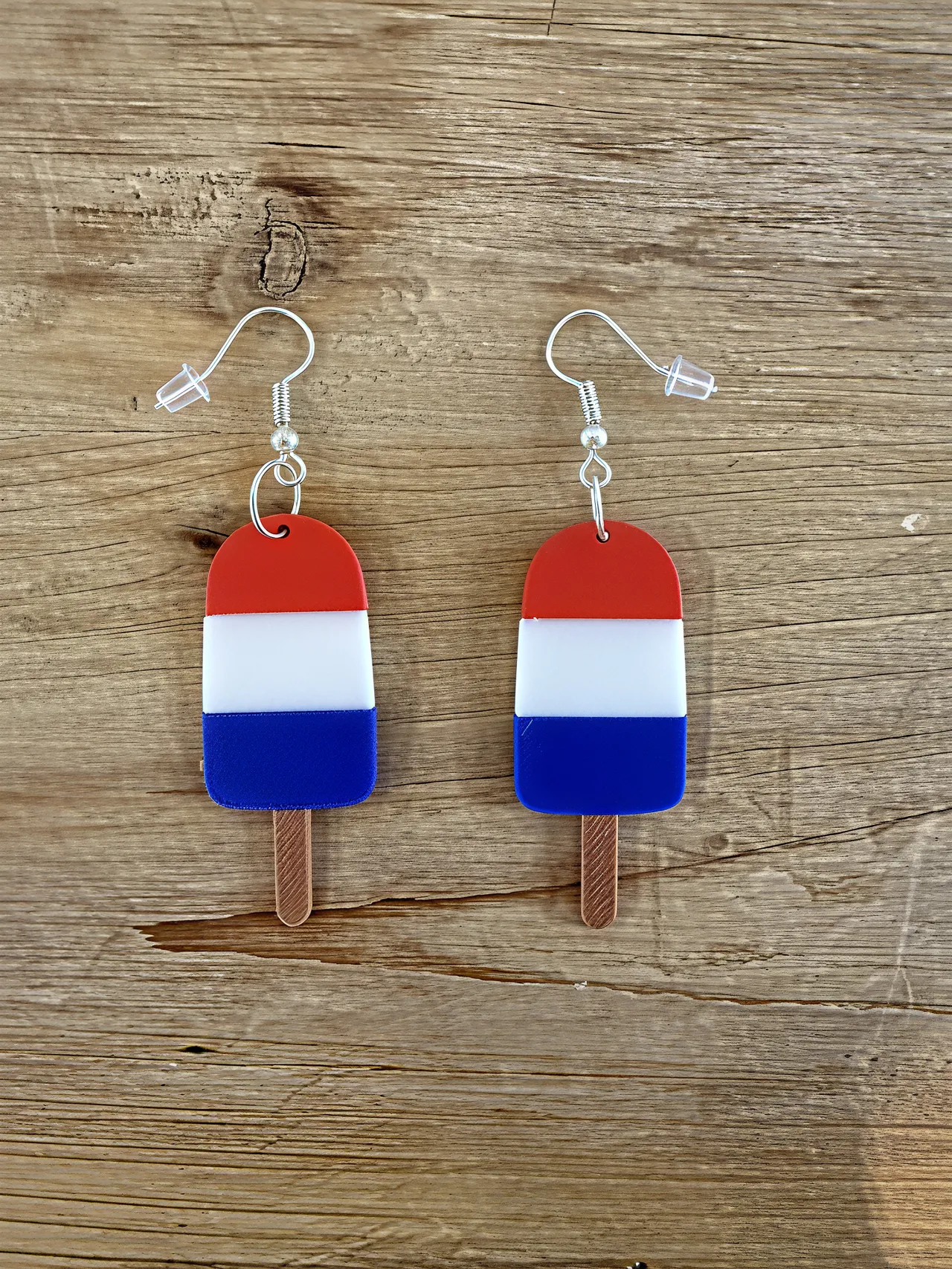 Red White Boom Earrings view 4