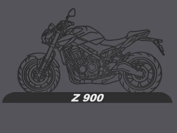 Kawasaki Z 900 Aufsteller Silhouette
