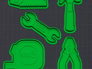 HAND TOOLS 5PCE COOKIE CUTTER & FONDANT STAMP SET
