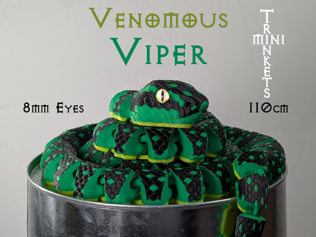 Venomous Viper ("Hand" Painted Flexi Snake)