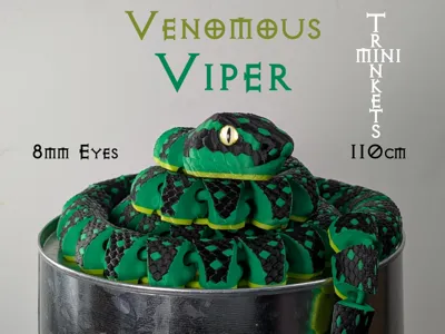 Venomous Viper ("Hand" Painted Flexi Snake)