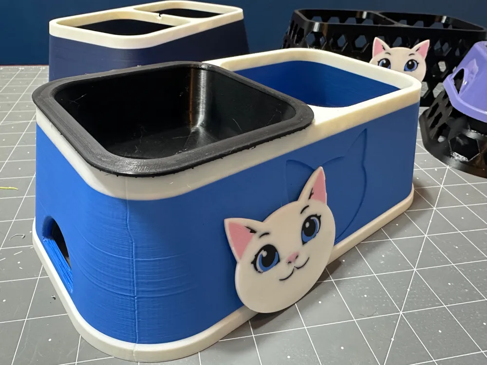 Cat bowl riser / cat bowl - Free 3D Print Model - MakerWorld