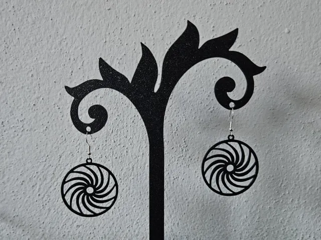 earrings spiral circle