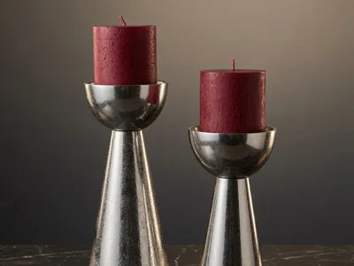 Elegant Cone Candle Holder Set
