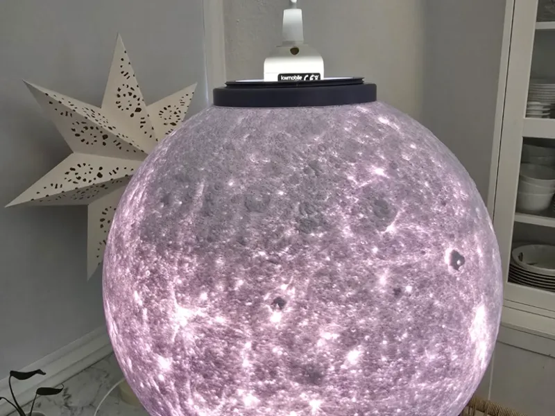SVS NASA Moon Globe E27 Lightbulb Socket