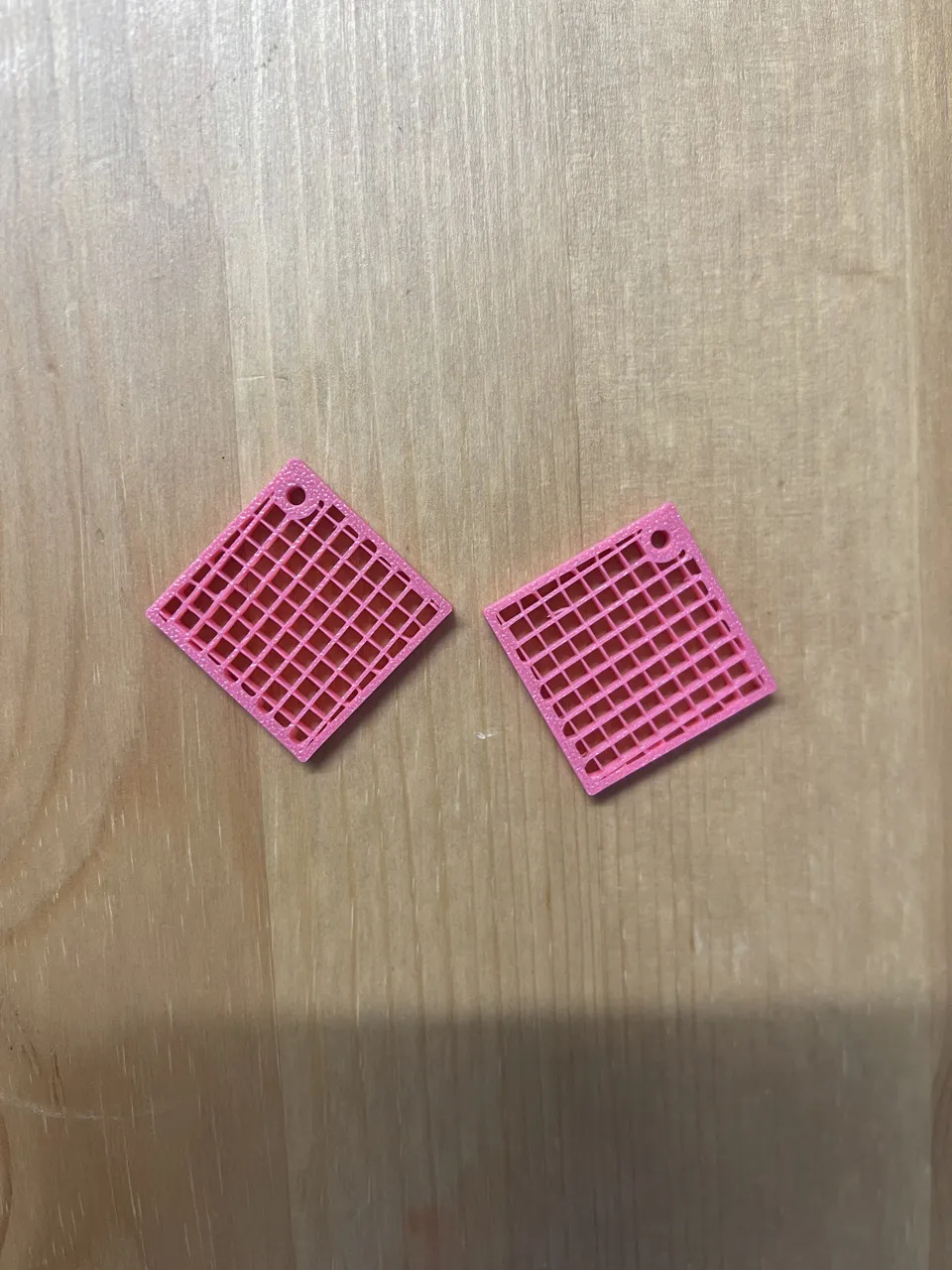 Rectilinear infill earrings view 2