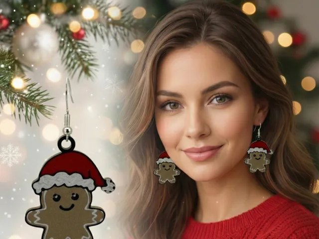 Gingerbread Cookie Earrings (AMS)