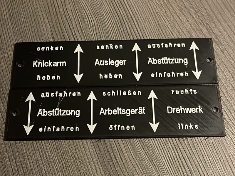 Bedienschild T157 (DDR)