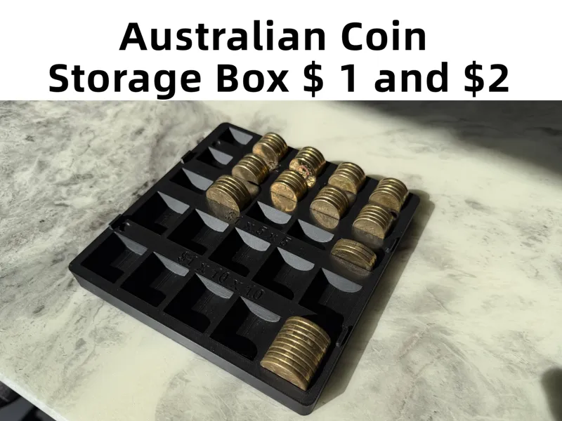 Australian Coin Storage Box (Stackable Design)