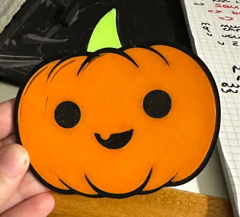 Cute pumpkin coaster