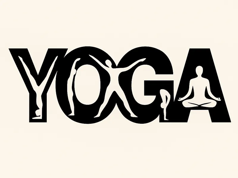 Yoga Word Art – Dynamic Pose Edition
