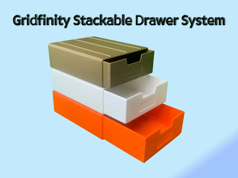 Gridfinity Stackable Drawer System (3x4x6 Unit)
