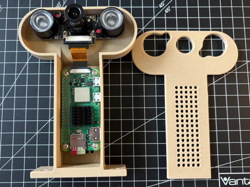 Raspberry Pi Zero 2 Kameragehäuse als Bienenkamera