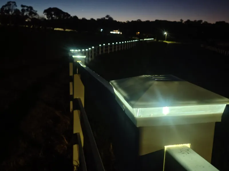 PVC fence post lights