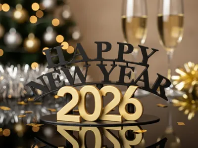 Happy New Year 2026 Decoration, no AMS needed