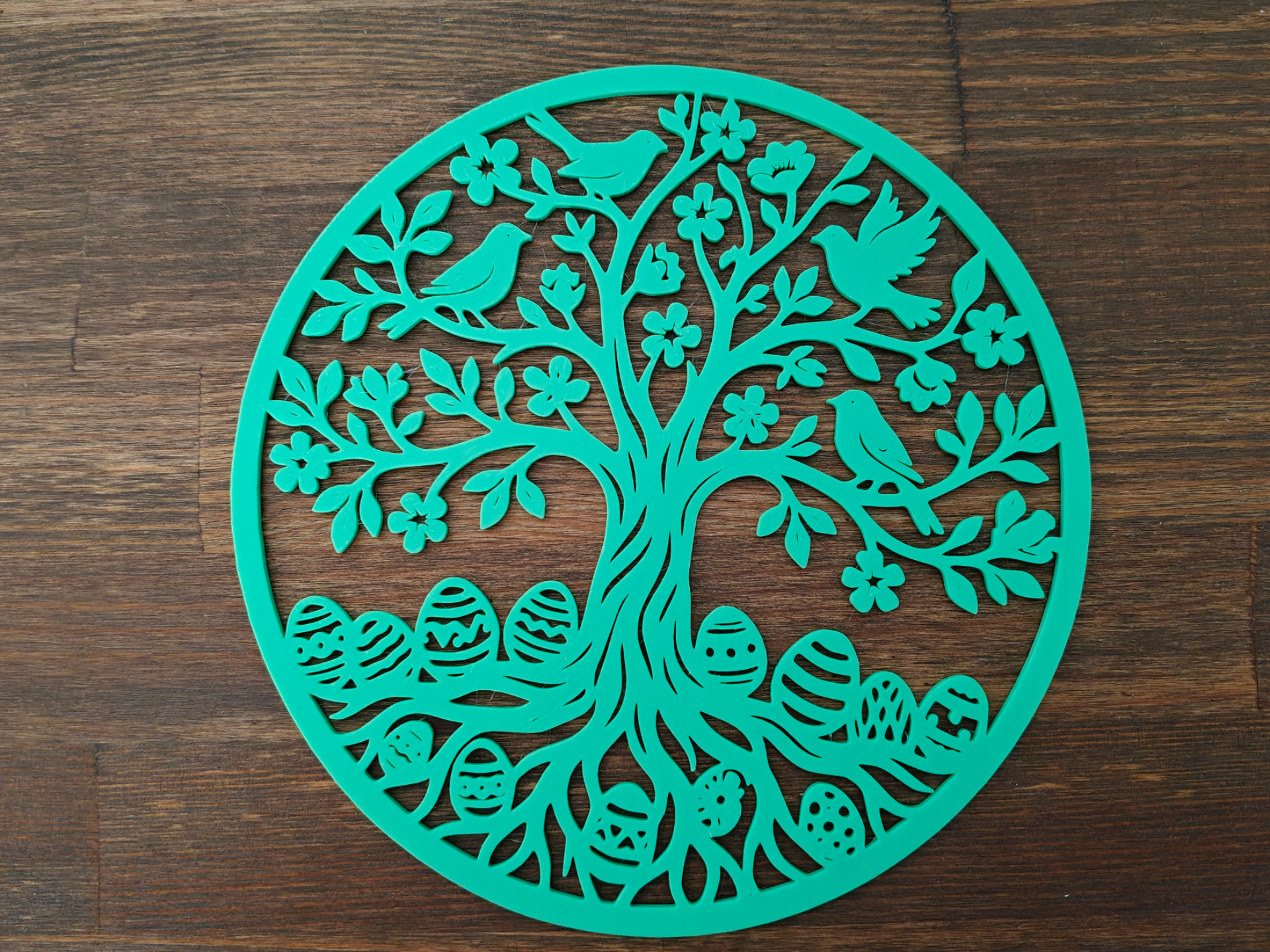 Easter Tree Wall Art with Birds & Eggs