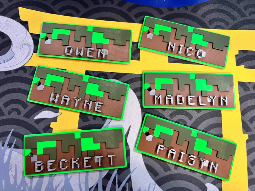 Minecraft Bag Tag - Free 3D Print Model - MakerWorld
