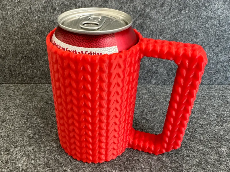 Knitted design soda can holder