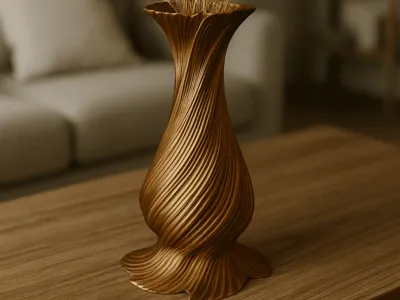 Bulb vase - spiral model, rigid wall
