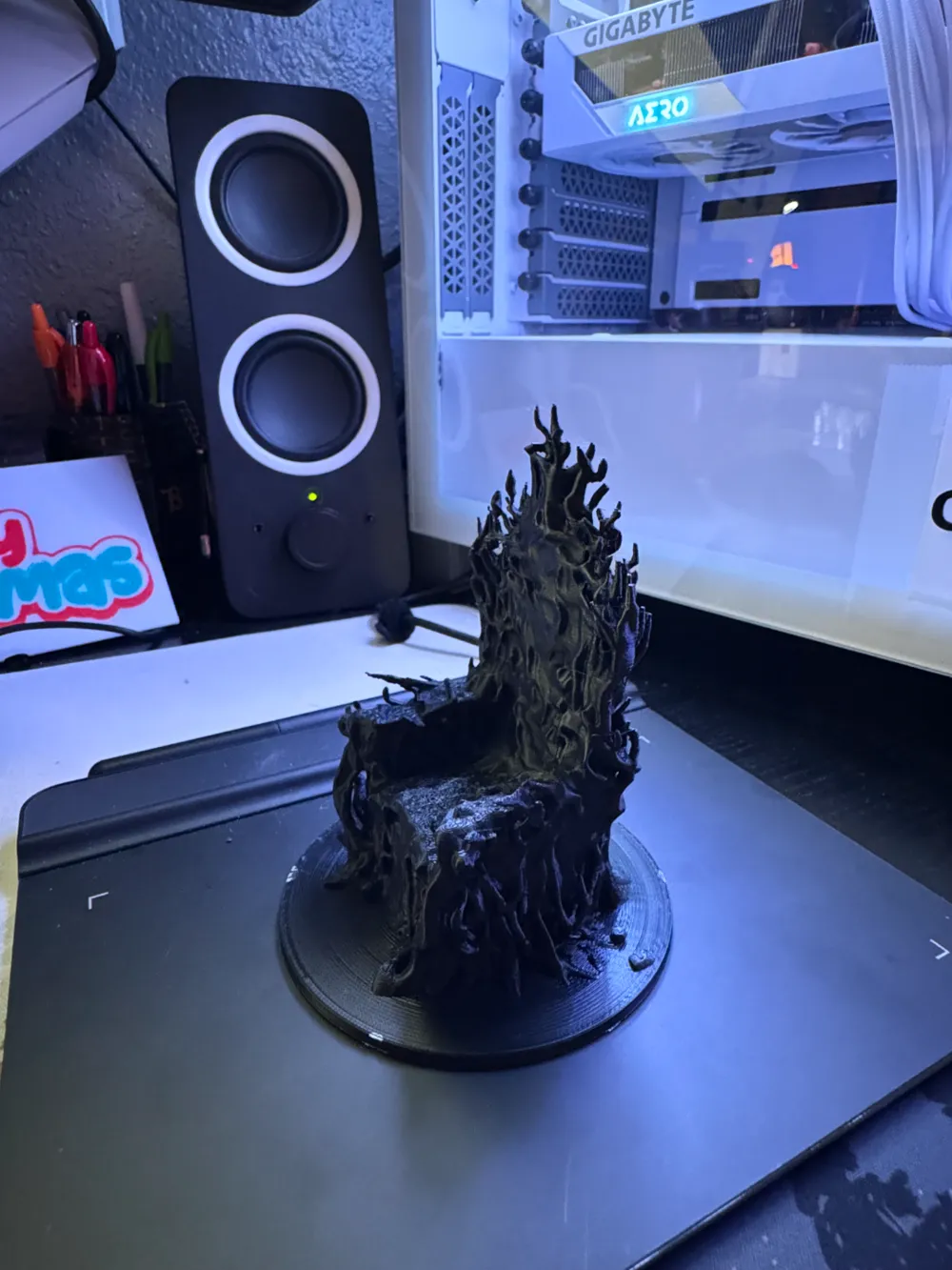 زينة المنفى القديمة المصنوعة يدويًا، تصميم خاص، تمثال مخلوق قوي مجنح عملاق