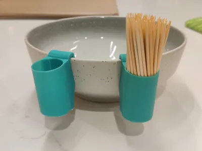Bowl-Mounted Toothpick Holder