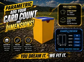 Parametric Card Box with Die Throw Tray 3,5h Print