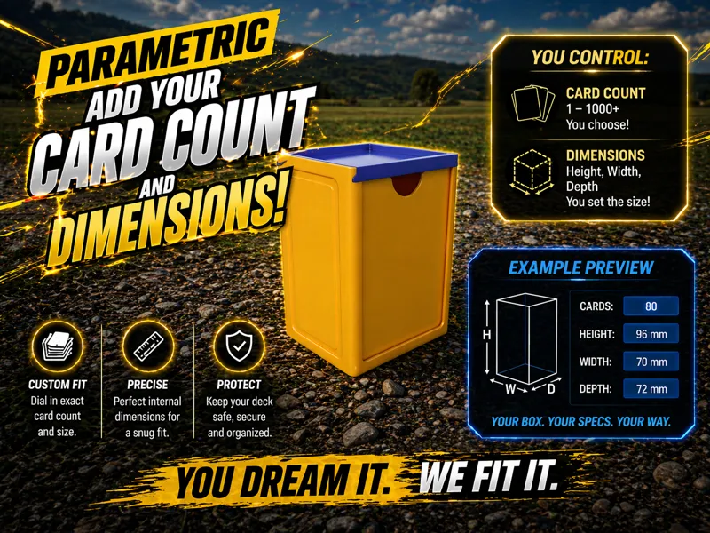 Parametric Card Box with Die Throw Tray 3,5h Print