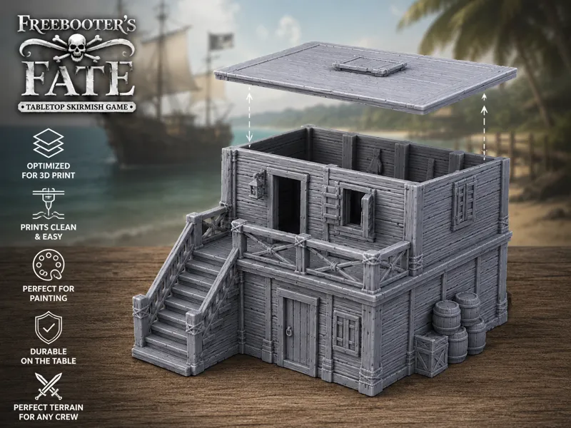 Modular Pirate Island House - Tabletop Terrain