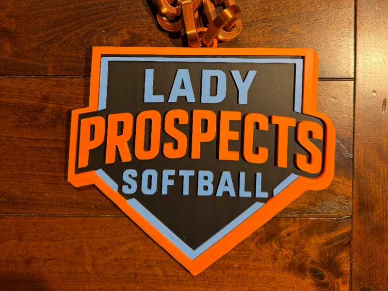 Lady Prospects Softball Oversized Necklace Logo