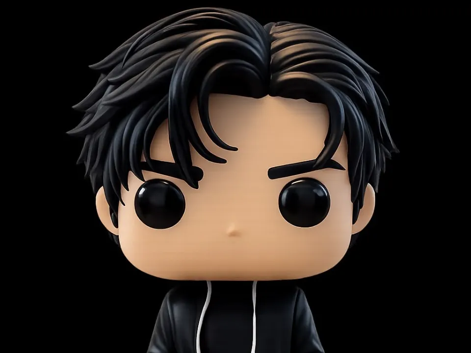 Figura decorativa: figura j-hope multicolor. Referencia del modelo original.