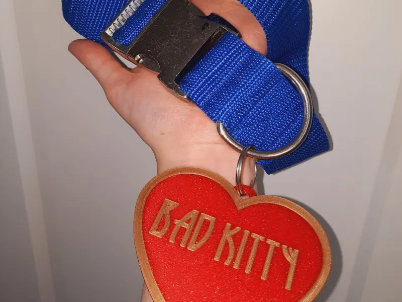 bad kitty fursuit collar tag