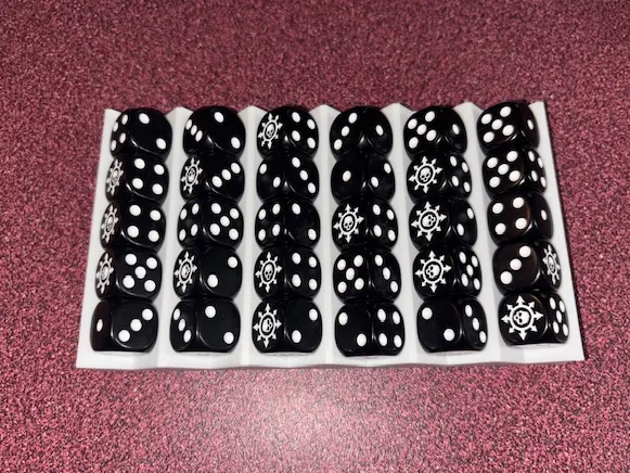 Easy Access Gaming Dice Tray. Holds 16mm x 30 D6