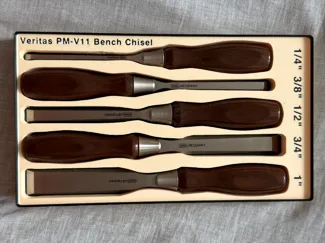 Veritas PM-V11 Bench Chisel 5 Piece Set Gridfinity