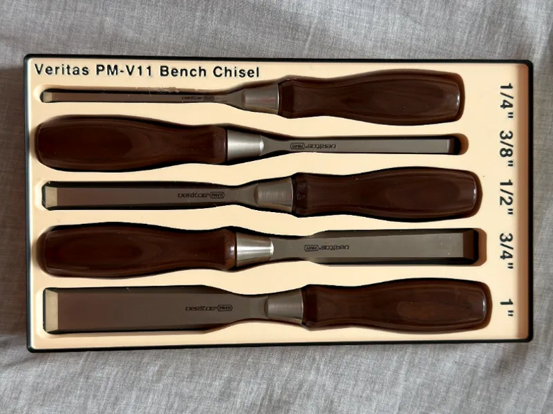 Veritas PM-V11 Bench Chisel 5 Piece Set Gridfinity