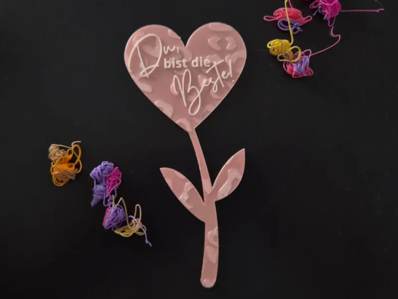 Herz-Blume Stecker Geschenk für besondere Menschen
