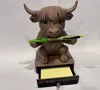 Highland Cow - New Version w/ drawer for 3" post it notes.