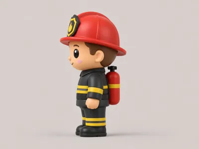 cute little firefighter