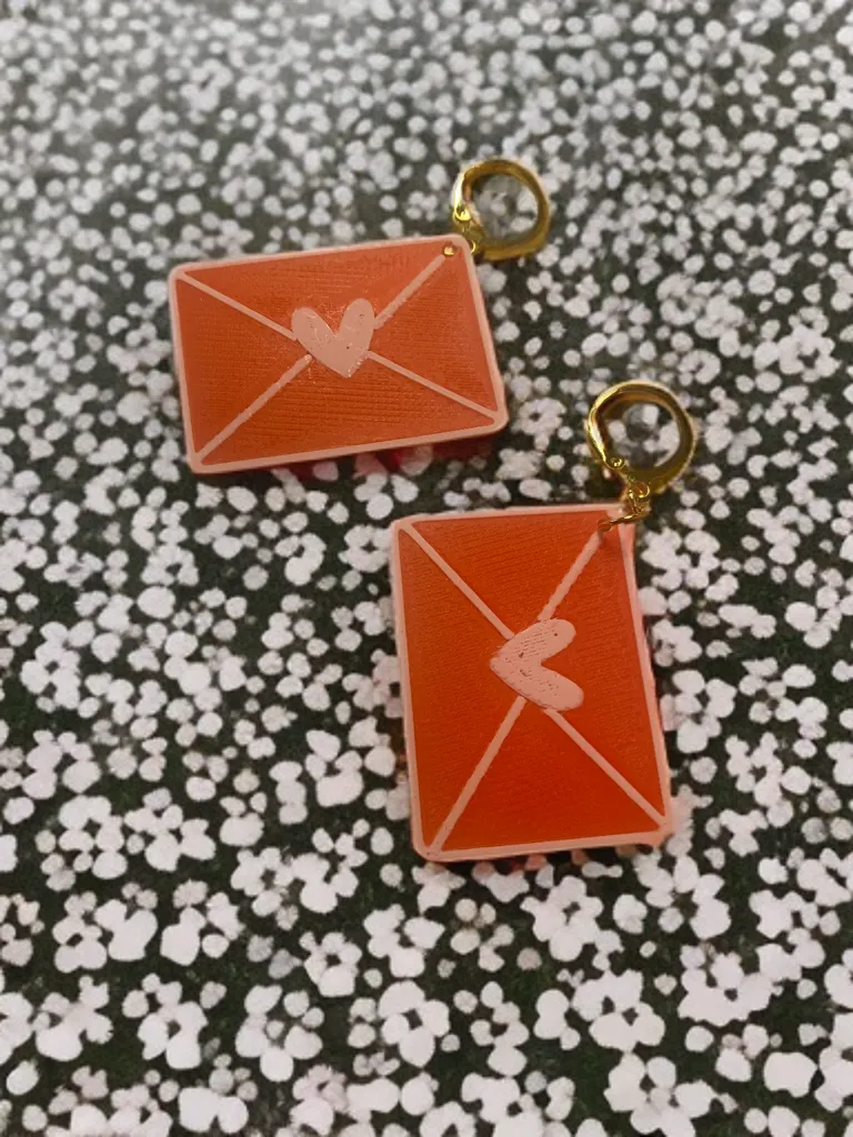 Love Letter Valentines Day Earrings view 2