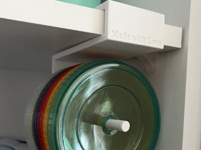Cup cover holder inside cabinet