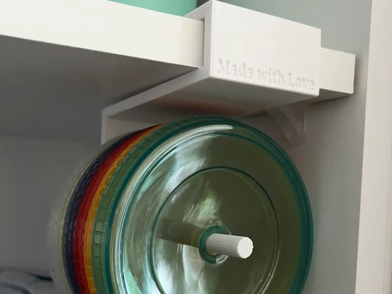 Cup cover holder inside cabinet