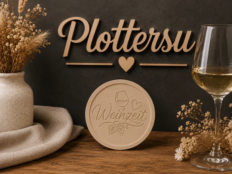Weinzeit Untersetzer rund