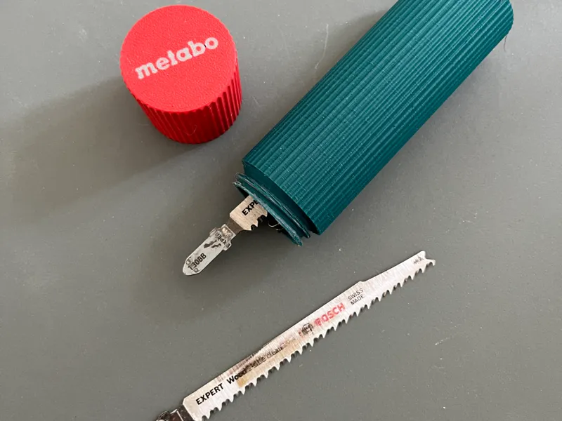 Box for jigsaw blades - Bosch oder Metabo Logo