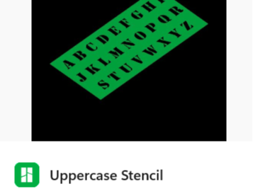 Uppercase Stencil Alphabet A-Z