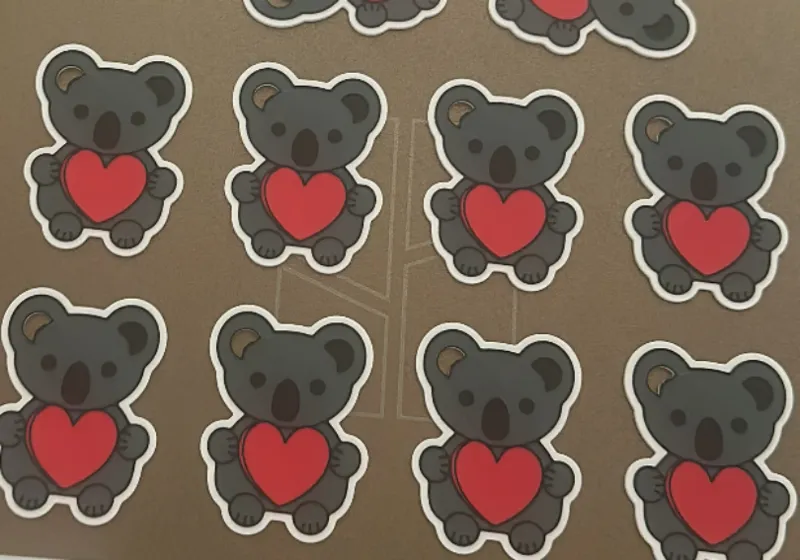 Cute Koala Keychain With a Heart