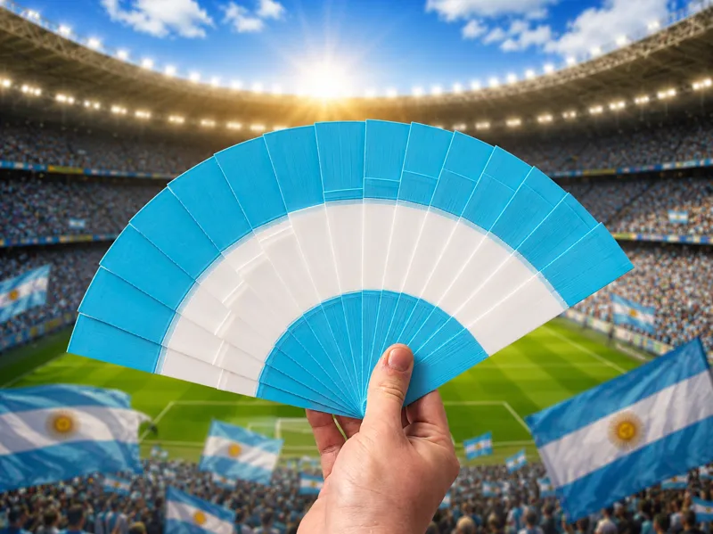 Argentina Flag Folding Fan / Print-in-Place