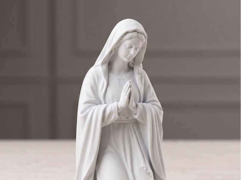 Praying Virgin Mary Statuette 3D model