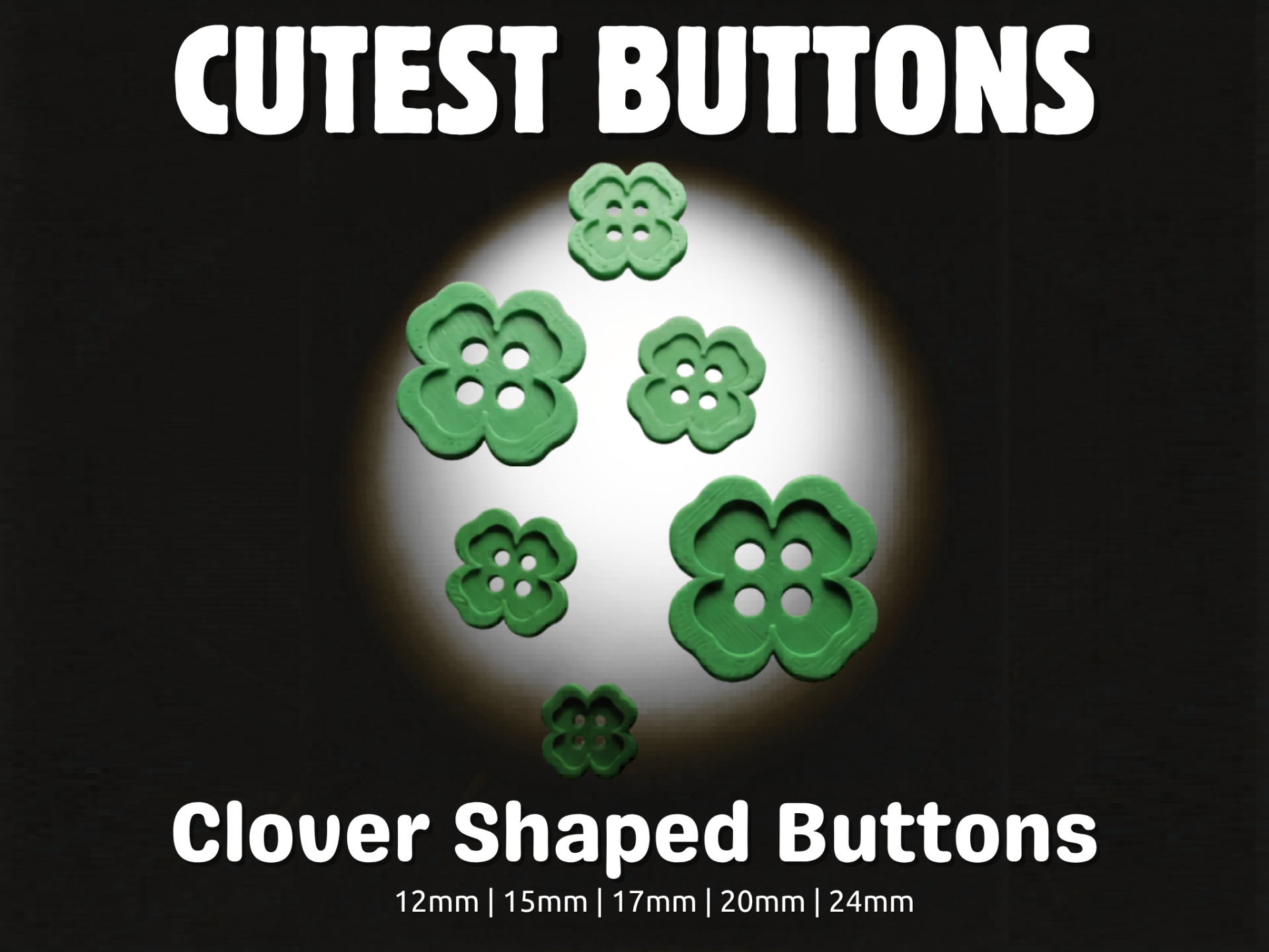 Clover shaped buttons