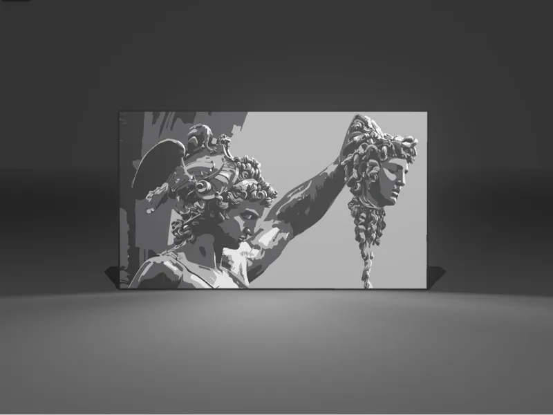 Perseus with the Head of Medusa Lightbox
